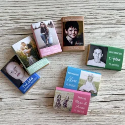 Personalisierte Schokolade als Gastgeschenk zur Kommunion | Personalisierung mit Foto und Wunschtext