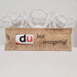 Personalisierte Schokoriegel Verpackung aus Korkstoff – Geschenkidee für Schokoladenliebhaber | byLicini