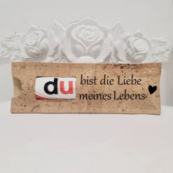 Personalisierte Schokoriegel Verpackung aus Korkstoff – Geschenkidee für Schokoladenliebhaber | byLicini