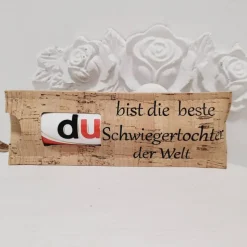Personalisierte Schokoriegel Verpackung aus Korkstoff – Geschenkidee für Schokoladenliebhaber | byLicini