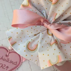 Personalisierte Schultüte Einhorn aus Stoff – Handgemacht mit Namen & Wunschfarben, 70 cm