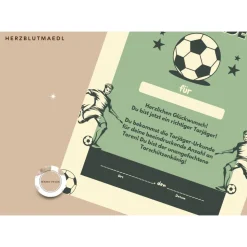 Personalisierte Urkunde für Fußballturniere und Fußballpartys – Einzigartiges Erinnerungsstück für alle Fußballfans