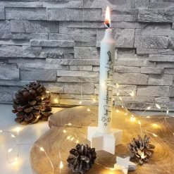 Personalisierte Weihnachtskerze mit Namen – Individuelle Kerze Weihnachten als Geschenk