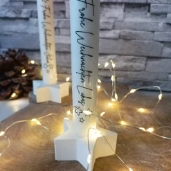 Personalisierte Weihnachtskerze mit Namen – Individuelle Kerze Weihnachten als Geschenk