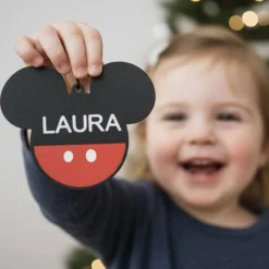 Personalisierte Weihnachtsbaum Dekoration mit Namen | Weihnachten Ornament | Weihnachtsanhänger | Weihnachtskugel | Name