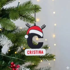 Personalisierte Weihnachtsbaum Dekoration mit Namen | Weihnachten Ornament | Weihnachtsanhänger | Weihnachtskugel | Name