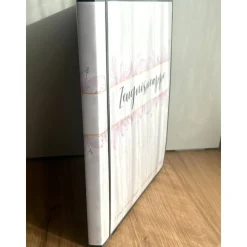 Personalisierte Zeugnismappe mit Name, floral rosa, Geschenk Einschulung, Schulkind, Zeugnisordner, Schulstart, Mappe