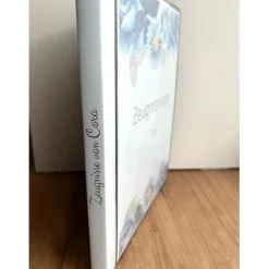 Personalisierte Zeugnismappe mit Name, florales blau, Geschenk Einschulung, Schulkind, Zeugnisordner, Schulstart, Mappe