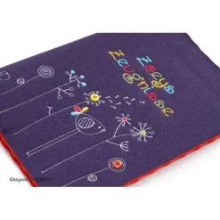 Personalisierte Zeugnismappe aus Filz – Geschenk zur Einschulung für Mädchen mit Namen & individueller Widmung