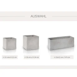 Personalisierter Blumentopf Beton-Optik mit Herz – Geschenk für Hebamme, Erzieherin, Arzt & Kollegin