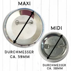 Personalisierter Button Tschüss Kindergarten 2026 | Wunschname & Stern | 9 Farben | 38/59mm