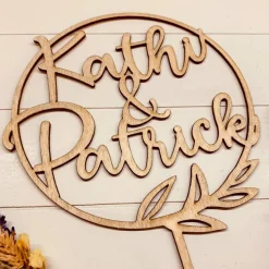 Personalisierter Cake Topper Hochzeit, Dekoration für Hochzeitskuchen, Tortenstecker