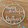Personalisierter Einleger mit deinem Wunschnamen und dem Schriftzug "Happy Birthday" passend für Geburtstagskran