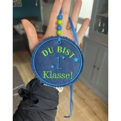 Personalisierter Filz-Anhänger für Schultüte zur Einschulung – Du bist 1. Klasse