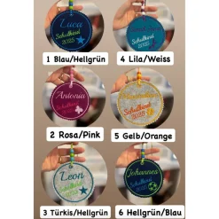 Personalisierter Filz-Anhänger für Schultüte zur Einschulung – mit Name & Wunschdesign