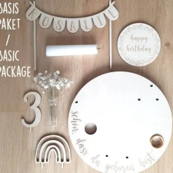 Personalisierter Geburtstagsteller klassisch 