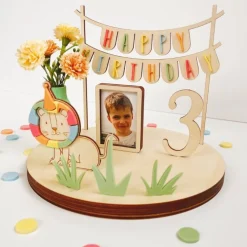 Personalisierter Geburtstagsteller Löwe bunt