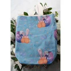 Personalisierter Geschenkbeutel für Ostern für Erwachsene „Ei feel good“ - Blau