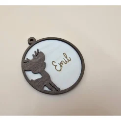 Personalisierter Geschenk Anhänger Weihnachtsbaum Holzanhänger Christbaum Tannenbaum Weihnachtskugel mit Name