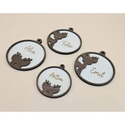 Personalisierter Geschenk Anhänger Weihnachtsbaum Holzanhänger Christbaum Tannenbaum Weihnachtskugel mit Name