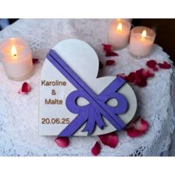 Personalisierter Geschenkkarten-/Gutscheinkartenhalter Holz | mit Gravur | Herzform, Querformat oder Hochkant | Geschenk