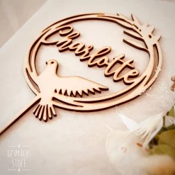 Personalisierter Holz Cake Topper Taufe/Kommunion/Konfirmation