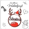 Personalisierter Holzanhänger Rentier mit Namen | Weihnachtsanhänger aus Holz | Christbaumschmuck & Geschenkanhänger