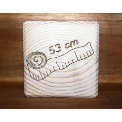 personalisierter Holzwürfel/Erinnerungswürfel mit Geburtsdaten aus Fichtenholz, naturbelassen