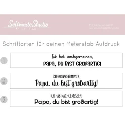 Personalisierter Meterstab mit Spruch – Zollstock 