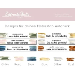 Personalisierter Meterstab mit Spruch – Zollstock 