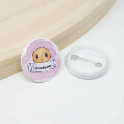 Personalisierter Namensbutton Pin Lebkuchen | 32 mm | Namensanstecker Geschenke Party