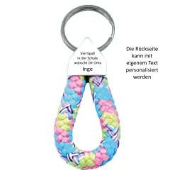 Personalisierter Schlüsselanhänger Schulkind mit Name – Glücksbringer zur Einschulung & für den Schulranzen (Nr.2)