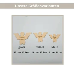Personalisierter Schutzengel | Schutzengel Taufe | Geschenk Geburt | Schutzengel aus Holz | verschiedene Größen | Schutz