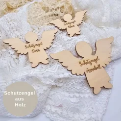 Personalisierter Schutzengel | Schutzengel Taufe | Geschenk Geburt | Schutzengel aus Holz | verschiedene Größen | Schutz