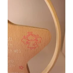 personalisierter Stern als Geschenk zur Geburt oder Taufgeschenk | Taufdeko mit Schutzengel | Holzstern + Taufspruch