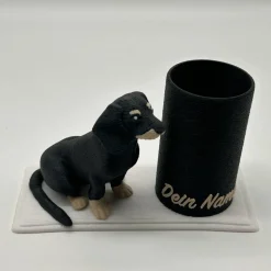 Personalisierter Stiftehalter zur Einschulung mit 28 Tiermotiven – Schreibtisch Organizer - Stifthalter für Kinder