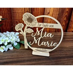 Personalisierter Tortenaufsteller für Taufe | Kommunion | Hochzeit | Geburtstag