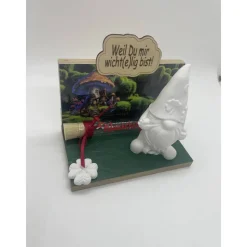 Personalisierter Wichtel mit Holzschild & Wunscherfüller – Handgemachtes Geschenk für Weihnachten & Geburtstag