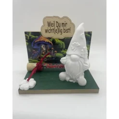 Personalisierter Wichtel mit Holzschild & Wunscherfüller – Handgemachtes Geschenk für Weihnachten & Geburtstag