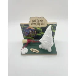 Personalisierter Wichtel mit Holzschild & Wunscherfüller – Handgemachtes Geschenk für Weihnachten & Geburtstag