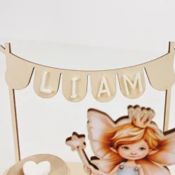 Personalisierter Zahnfee Teller für Jungs aus Birkensperrholz