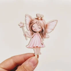 Personalisierter Zahnfee Teller für Mädchen aus Birkensperrholz