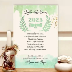 Personalisiertes Andenken als Geldgeschenk zur Abschlussfeier – Bilderrahmen für Abitur, Bachelor, Master, Staatsexamen & Studium