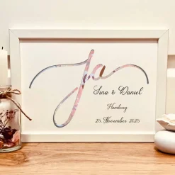 Personalisiertes Andenken für Brautpaare - Ja gesagt -Geldgeschenk zur Hochzeit