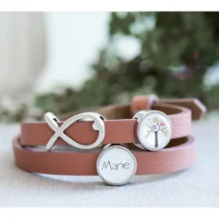 personalisiertes Armband, Kommunion, Firmung, Taufe, Konfirmation, Geburtstag, Einschulung, Lederarmband mit Wunschnamen ichthys