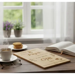 Personalisiertes Bambus-Holzbrett mit Lasergravur – Unikat Geschenk für Oma & Opa