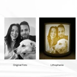 Personalisiertes 3D Lithophan mit LED – Dein Foto als leuchtendes Weihnachtsgeschenk | Handgemacht in Tirol | USB Lichtb