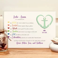 Personalisiertes Erinnerungsstück zur Konfirmation | Konfirmationsgeschenk Mädchen | Geldgeschenk im Rahmen