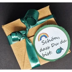 Personalisiertes Gastgeschenk zur Kommunion & Konfirmation – Teelicht mit Botschaft, Glashalter & Geschenkbox