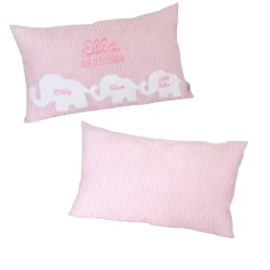 Personalisiertes Geburtskissen – Geschenk zur Geburt mit Namen, Gewicht & Größe, bestickt – Babykissen für frischgebackene Eltern